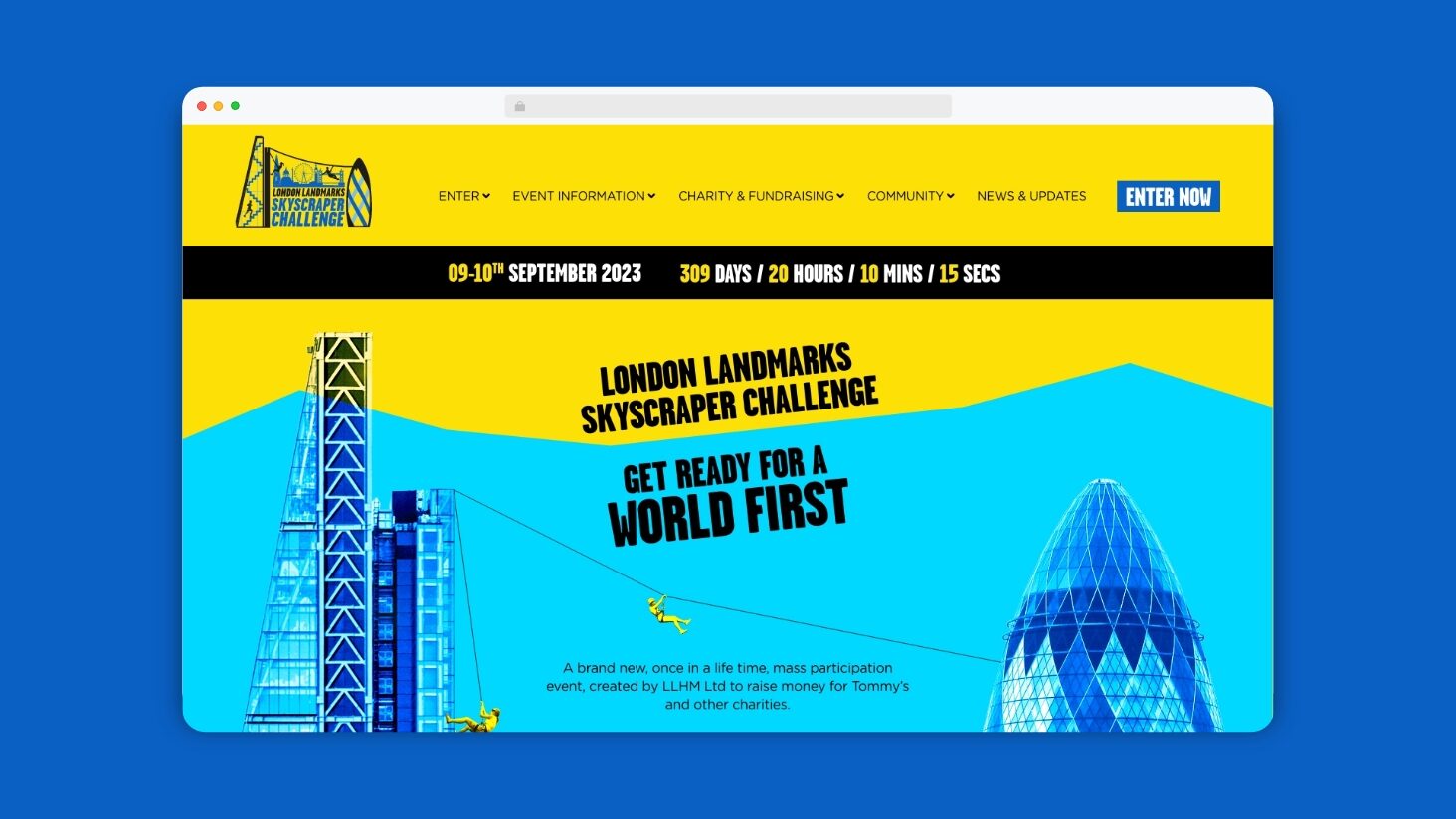 Image for A screengrab of the London Landmarks Skyscraper Challenge website