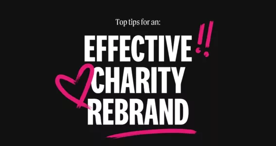 Graphic saying Top tips for an effective charity rebrand