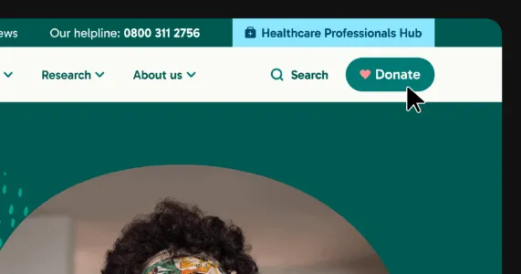 Donation button on the SRUK website